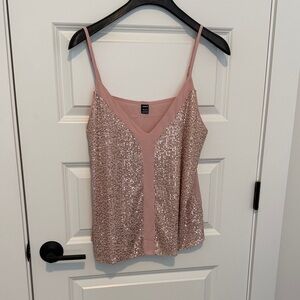 SHEIN Pink Sequin Cami Top